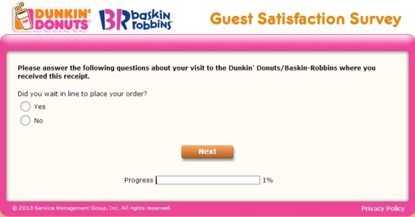 dunkin survey
