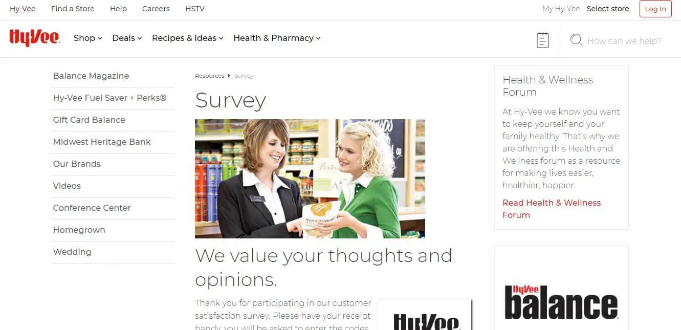 Hy-Vee Guest Satisfaction Survey to Win a $500 Gift Card